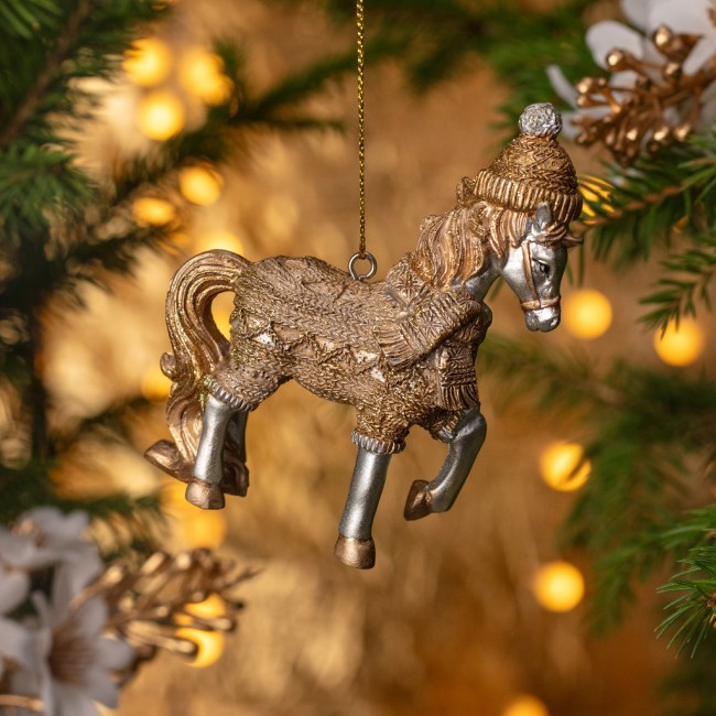 Елочное украшение "лошадка" 7,5х3х9,5 см Lefard (162-1323)