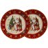 Набор тарелок обеденных lefard "дед мороз" 2 шт. 27 см красный Lefard (85-1719-1)