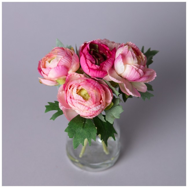 Букет искусственных цветов в круглой вазе высота= 16см Lefard (287-552)