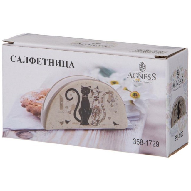 Салфетница agness "парижские коты" 13,5*4*7 см Agness (358-1729) Салфетница agness "парижские коты" 13,5*4*7 см Agness (358-1729)