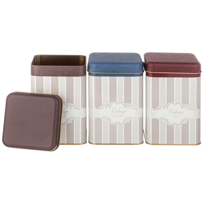 Набор емкостей для хранения "elegance" из 3-х штук, 10,5х10,5х16 см, 1,7л Agness (949-071) Набор емкостей для хранения "elegance" из 3-х штук, 10,5х10,5х16 см, 1,7л Agness (949-071)