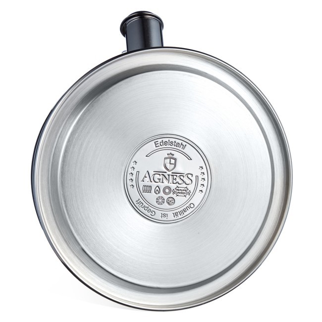 Чайник agness со свистком 2,7л, термоаккумулирующее дно, 304 сталь,  индукция Agness (914-302)
