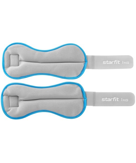 Утяжелители универсальные STARFIT WT-501, 1 кг, синий/серый (1043030)
