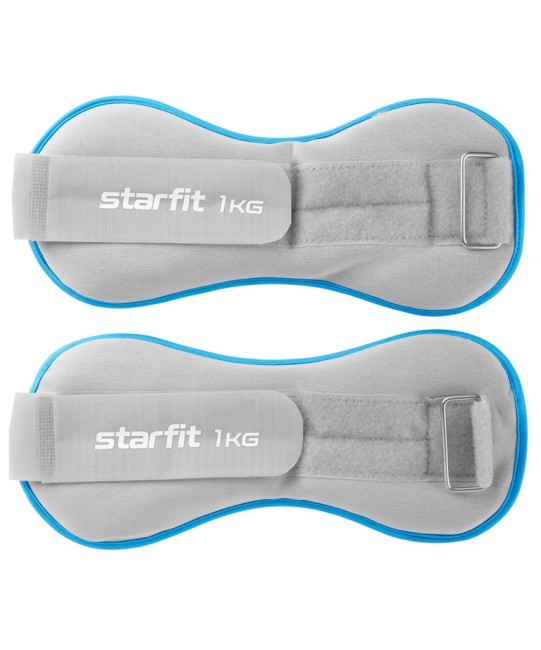 Утяжелители универсальные STARFIT WT-501, 1 кг, синий/серый (1043030)