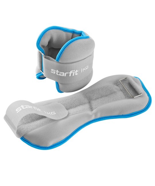 Утяжелители универсальные STARFIT WT-501, 1 кг, синий/серый (1043030)