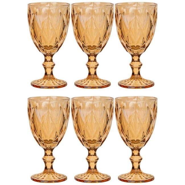 Набор бокалов для вина "ромбо" 6шт. 320мл. / в=17 см. Lefard (691-023)