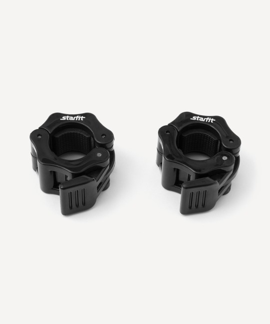Замки с фиксатором для грифа STARFIT BB-109, d=26 мм, пластиковые, черный, 2 шт. (1041669) Замки с фиксатором для грифа STARFIT BB-109, d=26 мм, пластиковые, черный, 2 шт. (1041669)