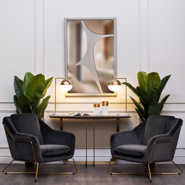 Ваза мраморная с золотым кантом 10*21см (TT-00001873)