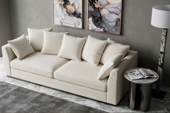 Диван Роберто(Roberto) трехместный, рогожка кремовый BOTEGA-SVBEG 250*100*90см (TT-00014531)
