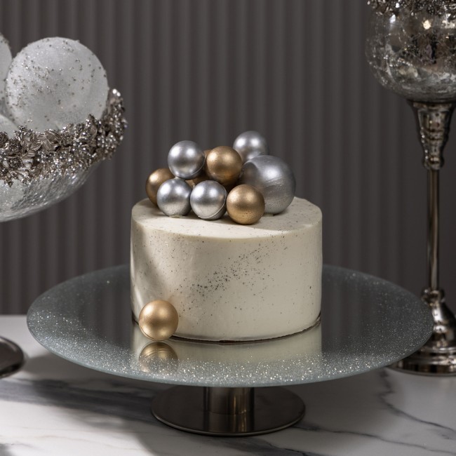 Тортовница на ножке "silver mirror" 30*7 см Agness (357-255-1)