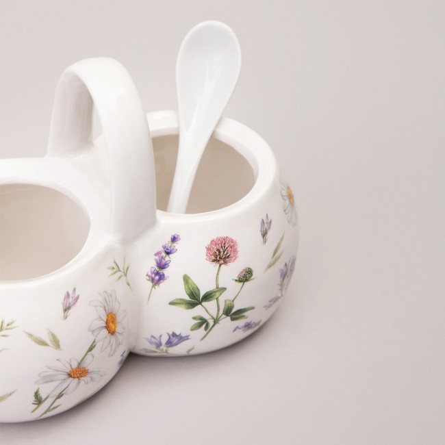 Банка 2 секции agness "flower story" 17*10*13 см / 2x240 мл Agness (358-2191)