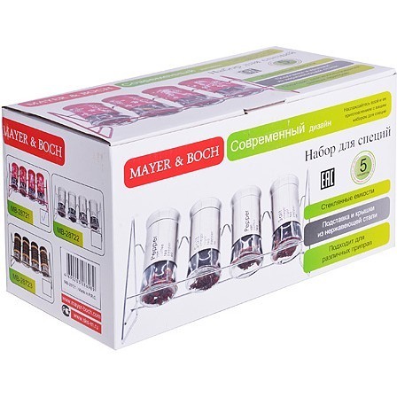 Набор для специй 5предметов 150 мл (16 специй внутри) Mayer&Boch (28721) Набор для специй 5предметов 150 мл (16 специй внутри) Mayer&Boch (28721)