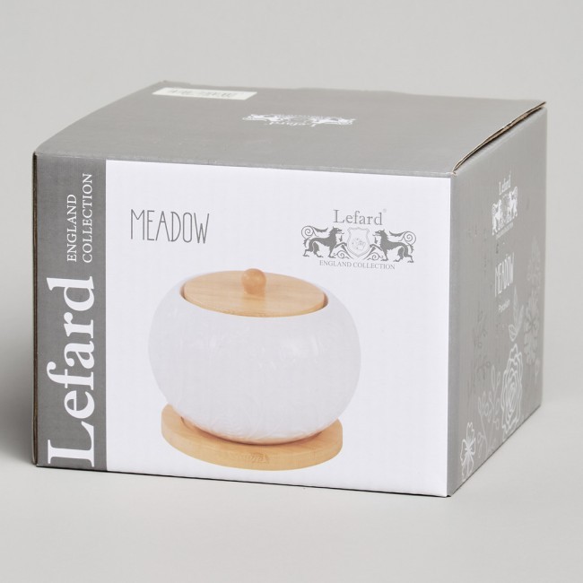 Сахарница lefard "meadow" с дер. крышкой на дер. подставке 12*9,5 см 450 мл Lefard (587-208)