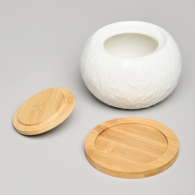 Сахарница lefard "meadow" с дер. крышкой на дер. подставке 12*9,5 см 450 мл Lefard (587-208)