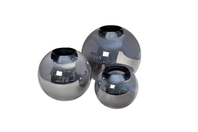 Подсвечник "хрустальный" дымчатый 8*8*7см (TT-00012032)