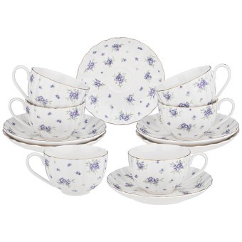 Чайный набор lefard "sonnet in blue" на 6 пер. 12 пр. 280 мл Lefard (760-764) Чайный набор lefard "sonnet in blue" на 6 пер. 12 пр. 280 мл Lefard (760-764)