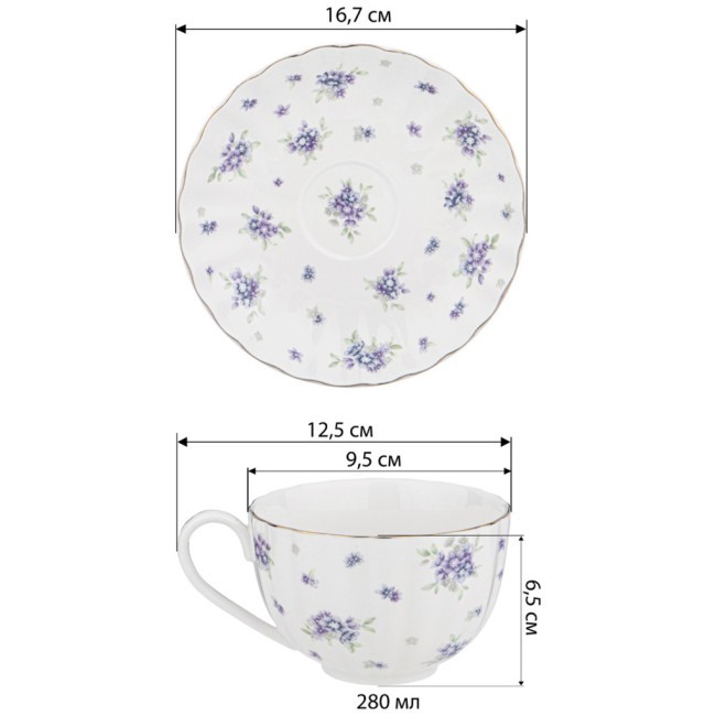 Чайный набор lefard "sonnet in blue" на 6 пер. 12 пр. 280 мл Lefard (760-764) Чайный набор lefard "sonnet in blue" на 6 пер. 12 пр. 280 мл Lefard (760-764)