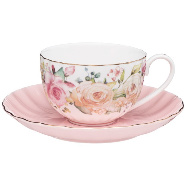 Чайный набор lefard  "времена года" 4 пр. на 2 пер. 280 мл розовый-мятный Lefard (760-693)