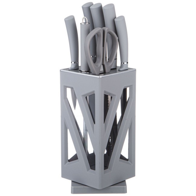 Набор ножей agness нжс на пластиковой вращающейся подставке 8 пр. Agness (911-761) Набор ножей agness нжс на пластиковой вращающейся подставке 8 пр. Agness (911-761)