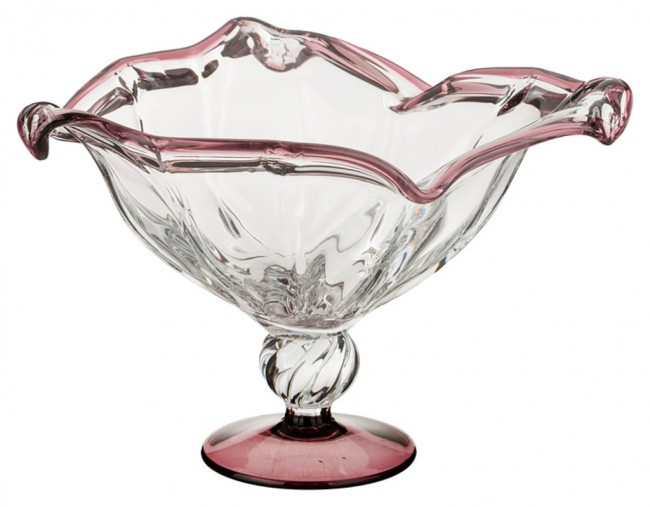 Декоративная чаша 40*39 см. высота=24 см. WHITE CRISTAL (647-552)
