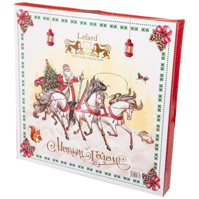 Блюдо lefard "тройка" 38 см красное Lefard (85-1736)