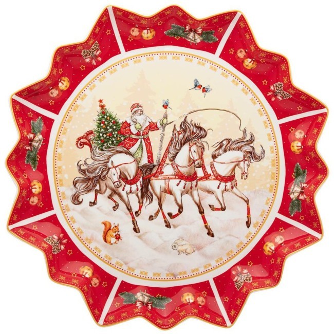 Блюдо lefard "тройка" 38 см красное Lefard (85-1736)