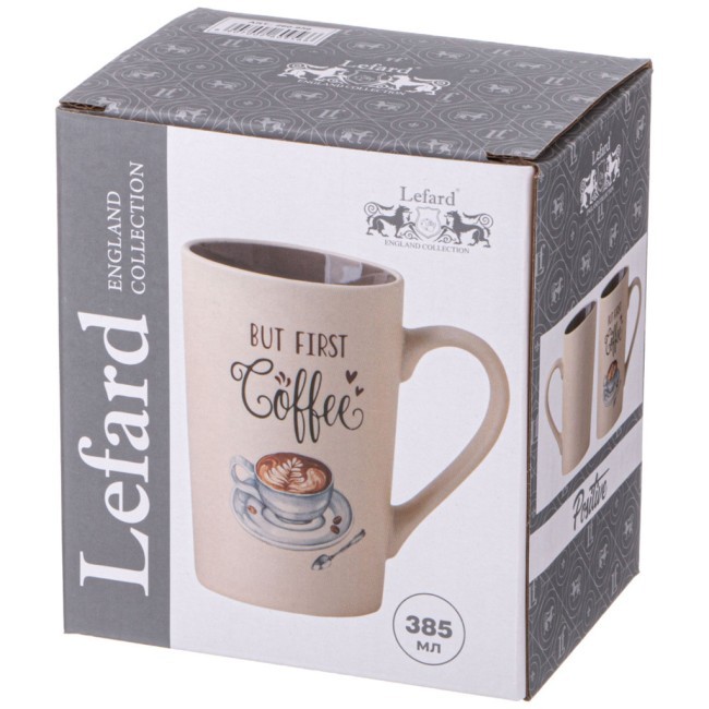 Кружка "but first coffee" 385 мл Lefard (260-956)