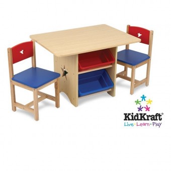 Набор детской мебели "Star"(стол+2 стула+4 ящика) (26912_KE)