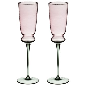 Набор бокалов для шампанского "twist & shine" green, 2 шт/210 мл Lefard (687-023)