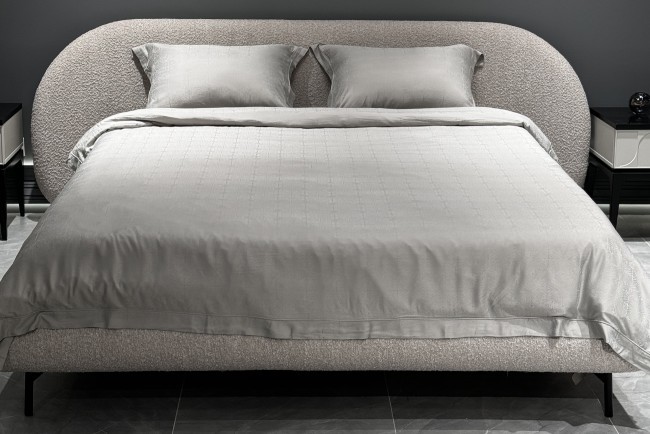 Кровать Sicilia без мех.,букле бежевая Orso BEG 240*220*87см (TT-00015426)