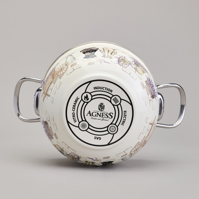 Кастрюля agness эмалированная со стеклянной крышкой серия "lavender cats", 2,8 л диа. 20см Agness (943-077) Кастрюля agness эмалированная со стеклянной крышкой серия "lavender cats", 2,8 л диа. 20см Agness (943-077)