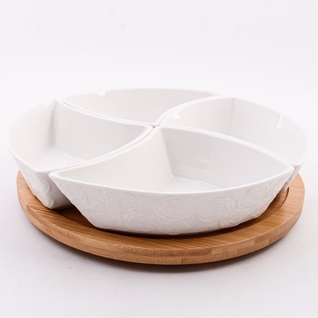 Менажница 4 секции с подставкой LR (60319) Менажница 4 секции с подставкой LR (60319)