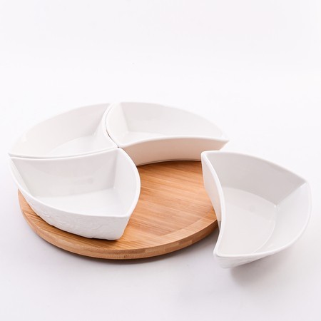 Менажница 4 секции с подставкой LR (60319) Менажница 4 секции с подставкой LR (60319)