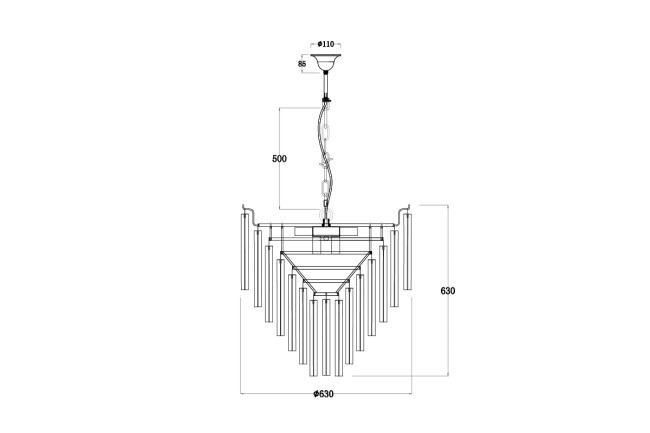 Светильник потолочный матовое стекло d63*63см (TT-00000517)