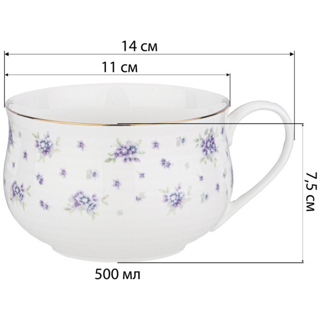 Кружка lefard "sonnet in blue" 500 мл Lefard (760-765)