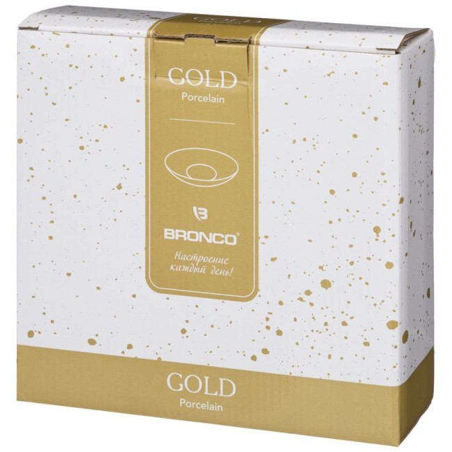 Салатник bronco "gold" 22*6 см 1000 мл Bronco (263-1082)