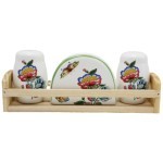 Набор для специй 4 пр Летний букет доломит LR (30797)