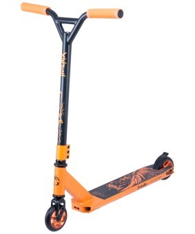 БЕЗ УПАКОВКИ Самокат трюковый XAOS Phoenix Orange 100 мм (2096071)