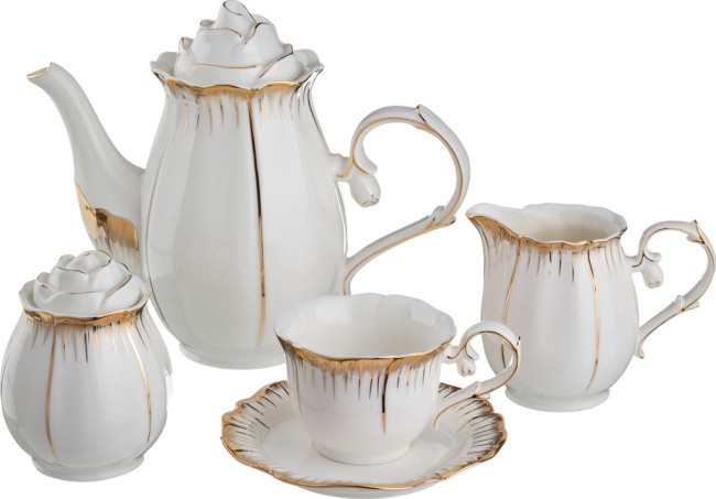 Чайный сервиз на 6 персон 15 пр. "цветочная симфония" 1200/200/350/350 мл Lefard (590-003)