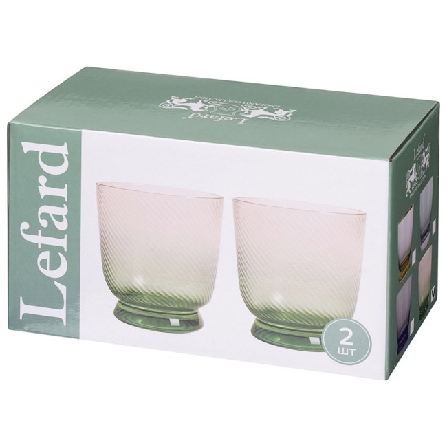 Набор стаканов "twist & shine" green, 2 шт/360 мл Lefard (687-026)