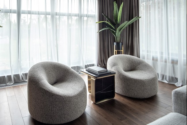 Кресло поворотное LUNA шенилл серый SEPPIA SER 98*90*69см (TT-00014562)