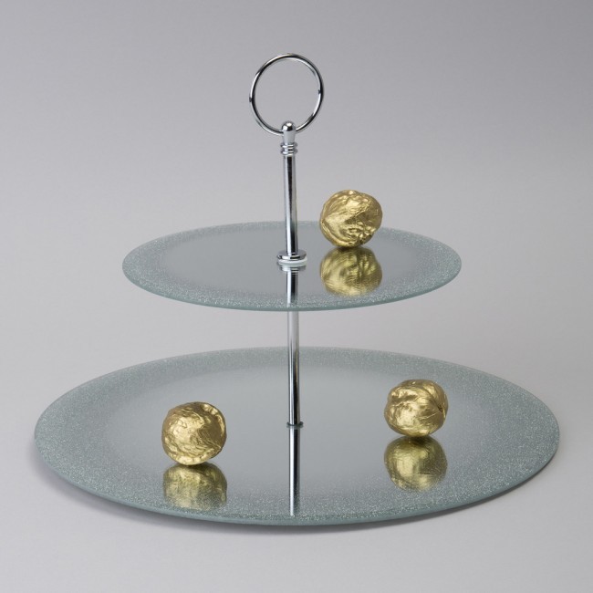 Блюдо сервировочное 2-х ярусное "silver mirror" 19/30 см Agness (357-253-1) Блюдо сервировочное 2-х ярусное "silver mirror" 19/30 см Agness (357-253-1)