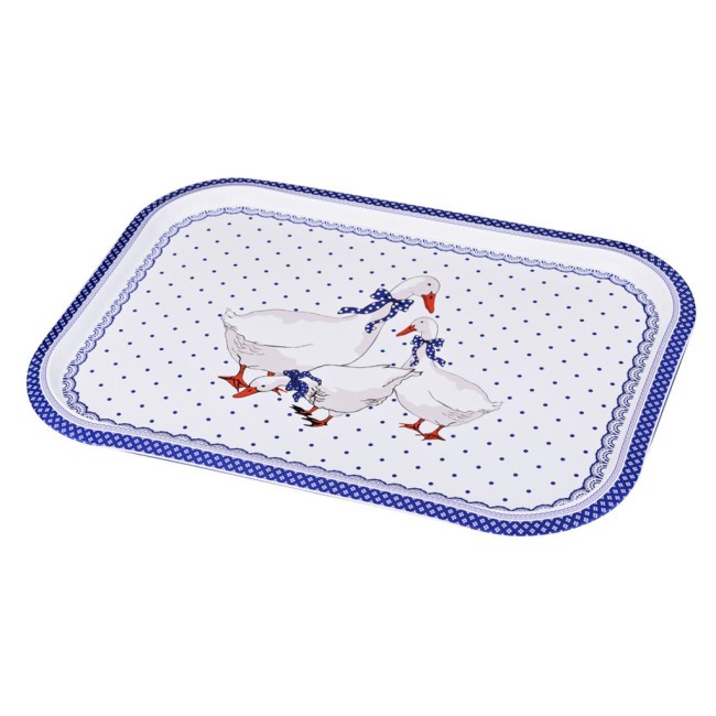 Поднос сервировочный agness "гуси" 40*29*1,5 см без упаковки Agness (913-118)
