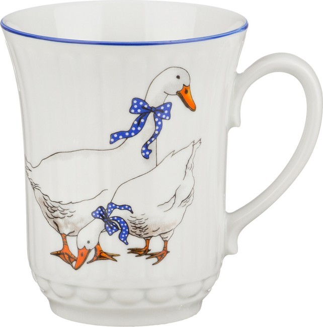 Кружка "гуси" 300 мл. высота=10 см. DUBI (606-603)