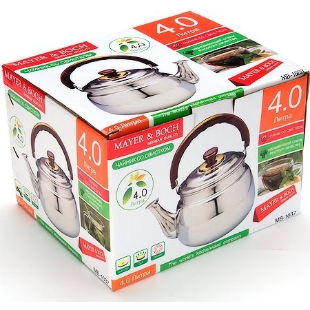 Чайник мет.со свист. 4л Mayer&Boch (1037)