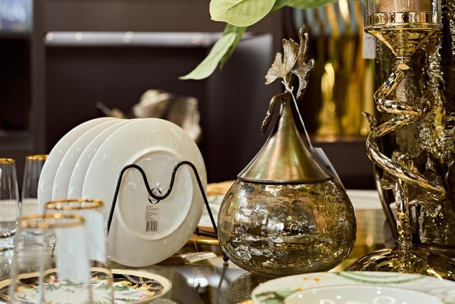 Ваза декоративная с крышкой "Гинкго" 20*18,5*32см (TT-00002664)