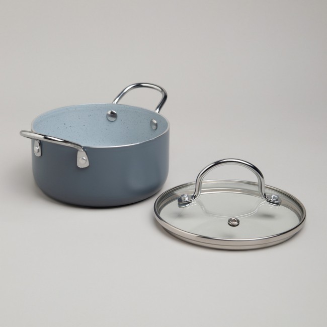 Кастрюля agness с антип. покр.  и стекл. крышкой 950 мл, 14*7 см Agness (906-262)