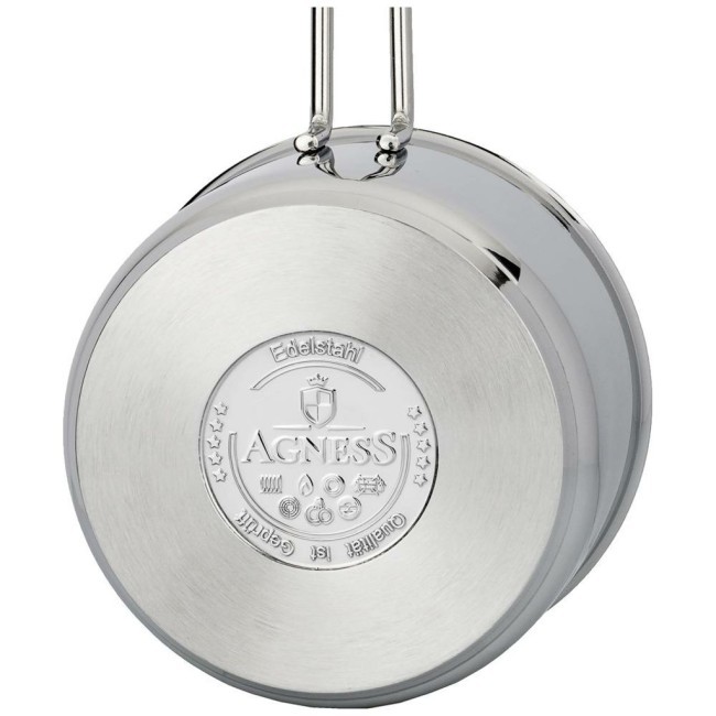 Ковш agness монблан 16х10см, 2 л, нерж сталь индукционное дно Agness (936-116)