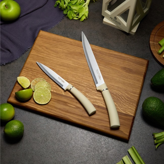 Набор ножей agness нжс на пластиковой вращающейся подставке 8 пр. Agness (911-760) Набор ножей agness нжс на пластиковой вращающейся подставке 8 пр. Agness (911-760)