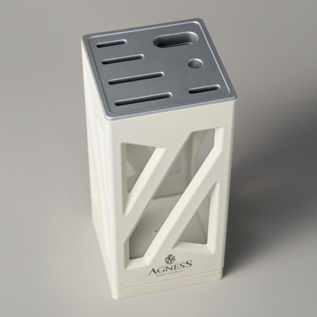 Набор ножей agness нжс на пластиковой вращающейся подставке 8 пр. Agness (911-760) Набор ножей agness нжс на пластиковой вращающейся подставке 8 пр. Agness (911-760)